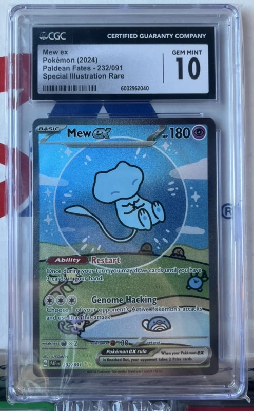 Mew ex · CGC 10 Gem Mint · Certificado 6032962040